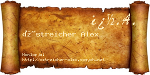 Östreicher Alex névjegykártya